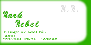 mark nebel business card