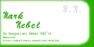 mark nebel business card